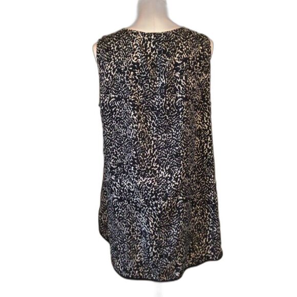Lane Bryant Black Cream Sleeveless Blouse 14 - Picture 4 of 10